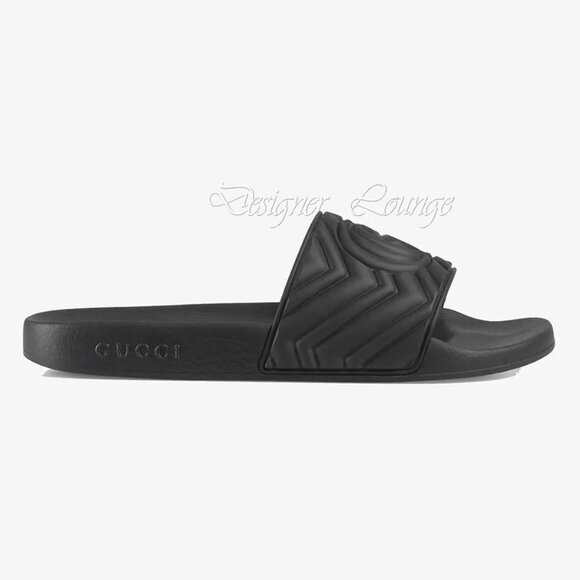 NEW GUCCI Men’s GG Matelasse Quilted Slides Sandals 11 G US 11.5 $495 Authentic - Picture 10 of 12